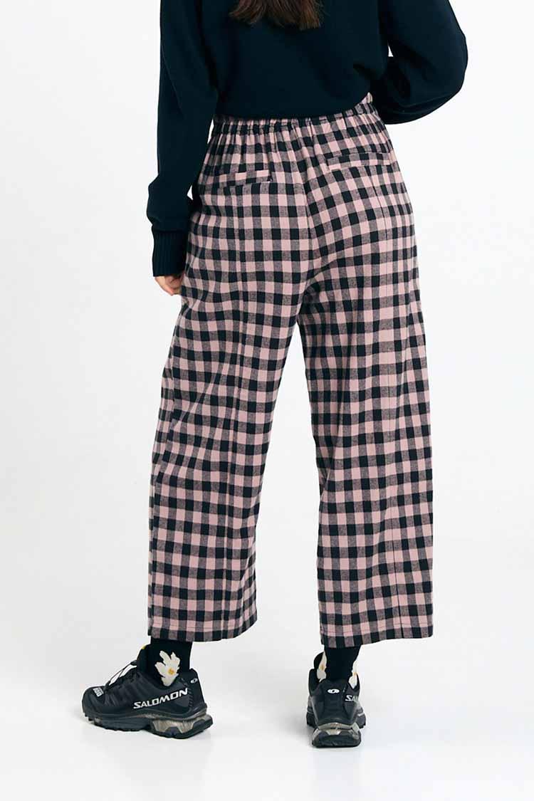 Suite13Lab Avis Pants Check Black Damen Cordhose schwaz weiß kariert